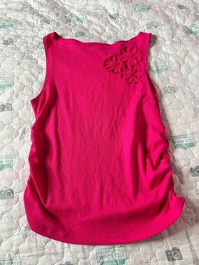 abercrombie kids Hot Pink Floral Appliqué Tank
